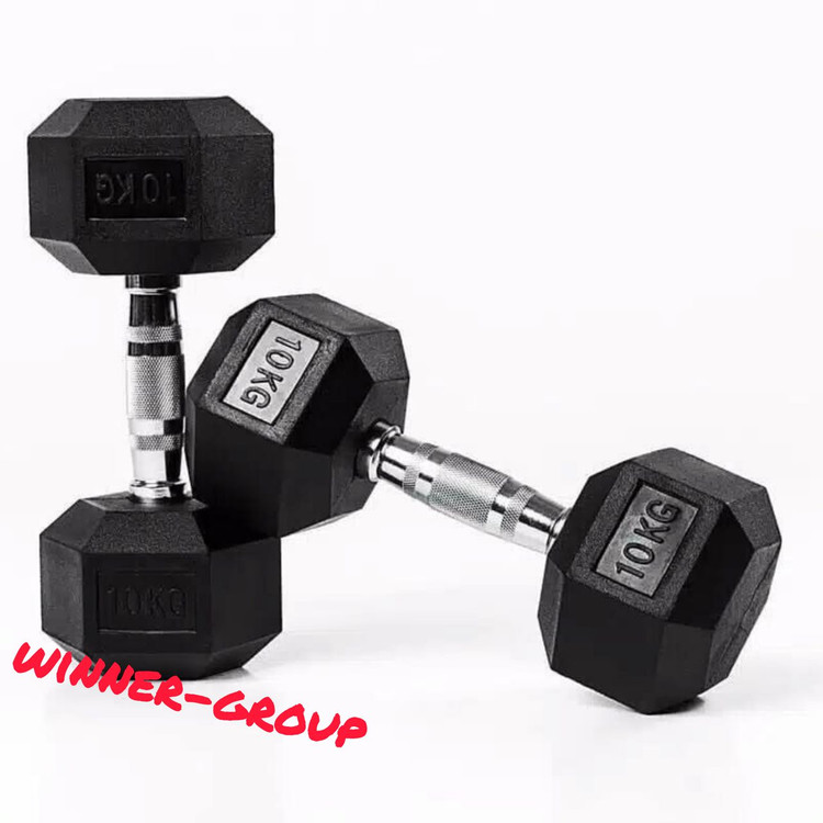 جفت دمبل ششضلعی وینرگروپ با طراحی ارگونومیک