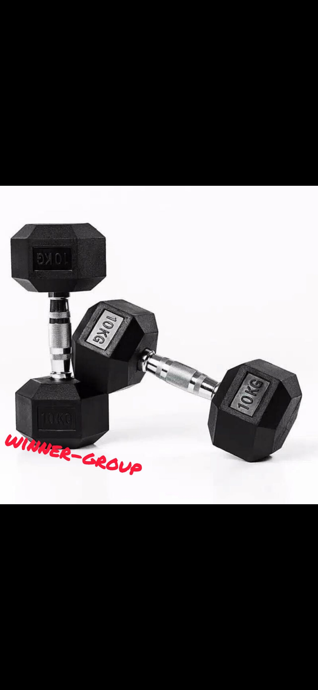 Hex Dumbbell وینرگروپ با روکش لاستیکی مقاوم
