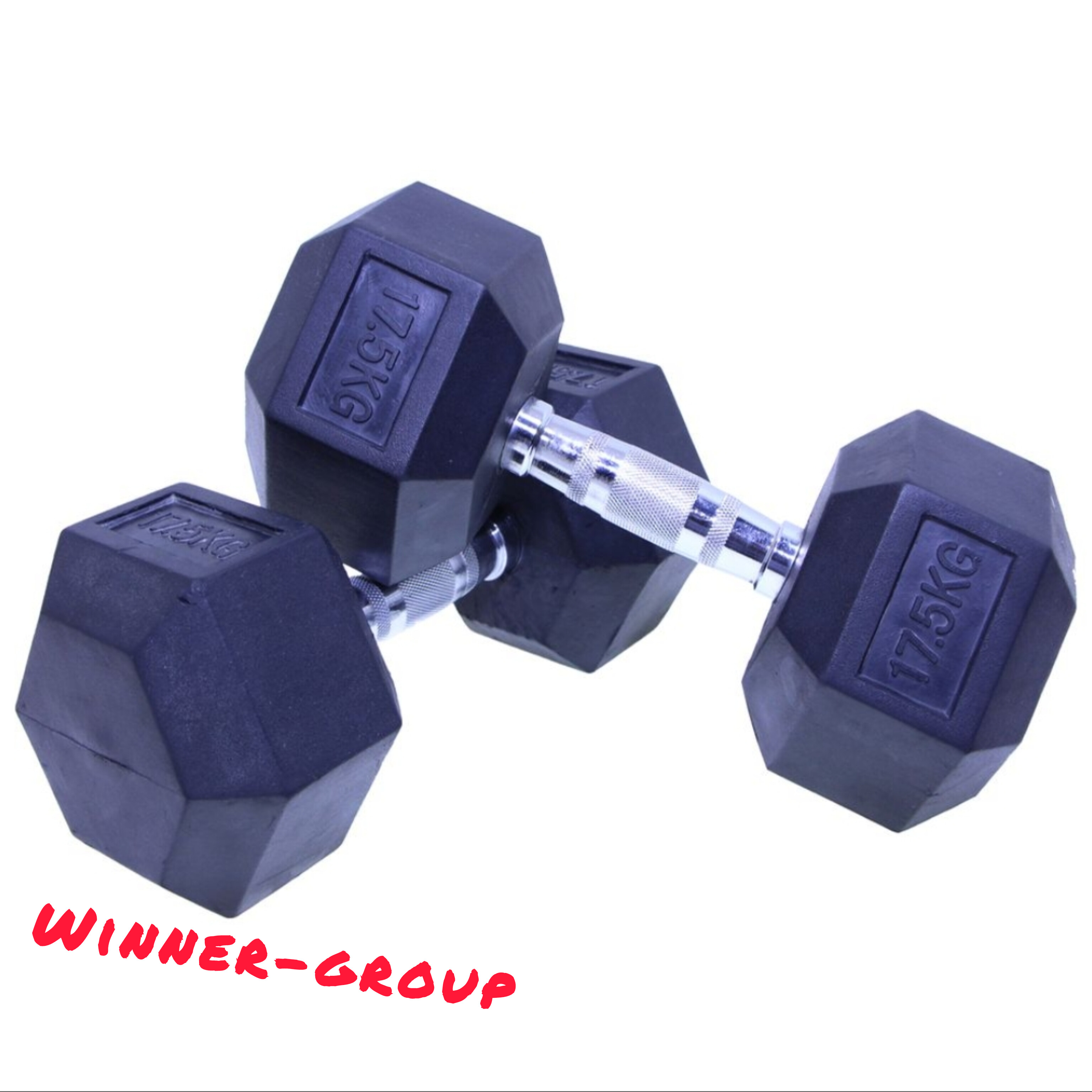 Hex Dumbbell وینرگروپ با روکش لاستیکی مقاوم