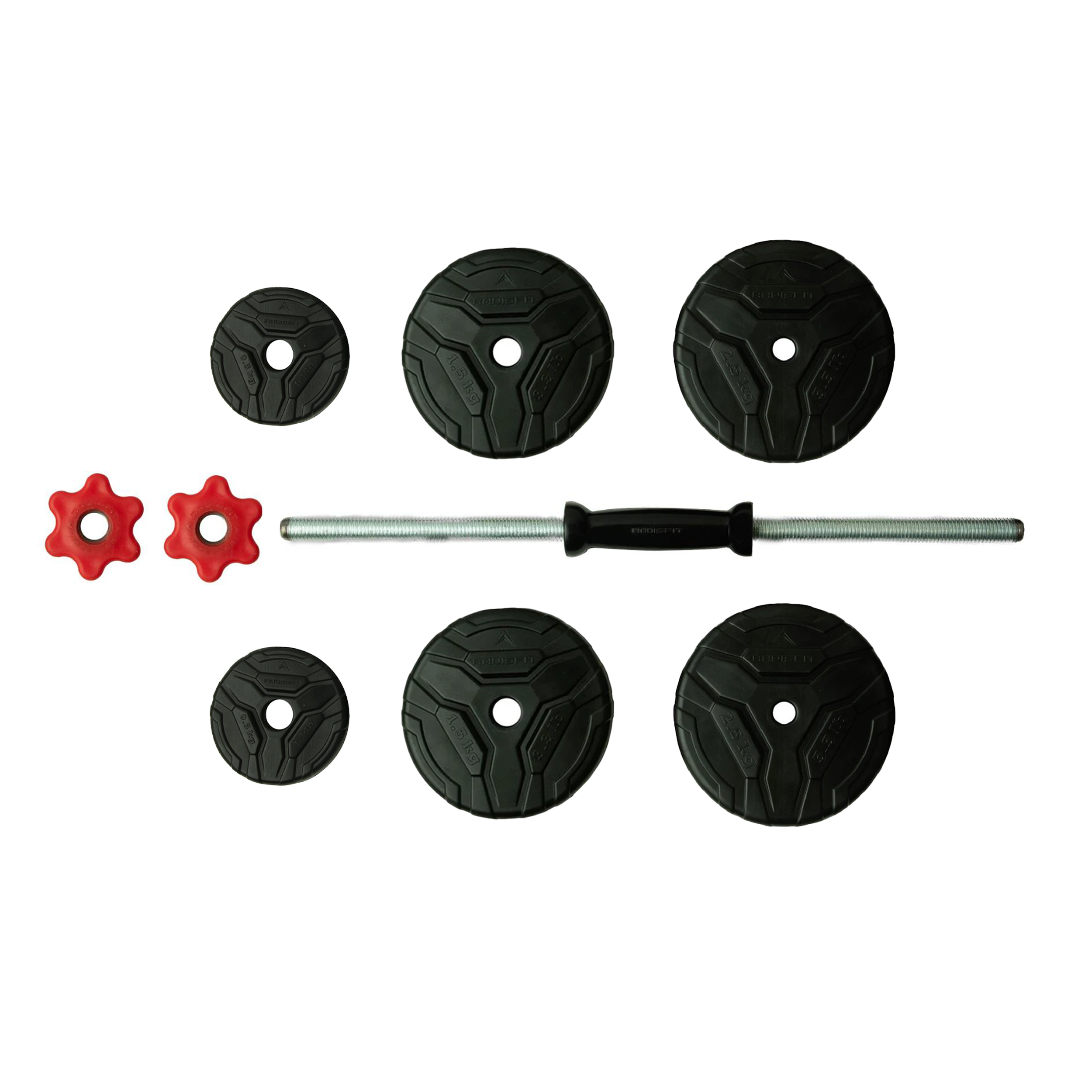 دمبل متغیر وینرگروپ با صفحه‌های لاستیکی نشکن و بسیار مقاوم