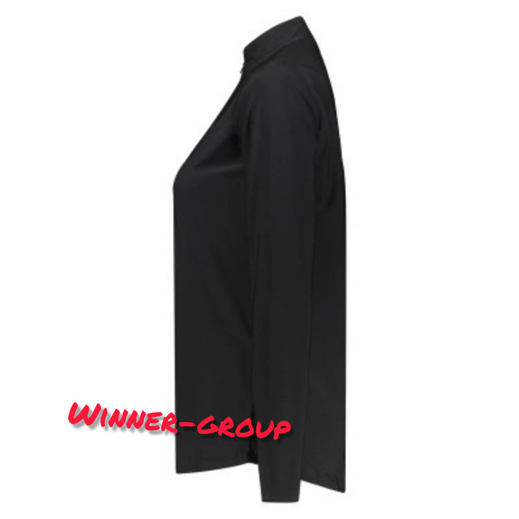 تی شرت ورزشی آستین بلند زنانه مدل نیم زیپ